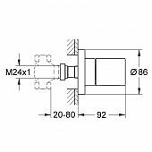 Накладная панель скрытой вентильной головки Grohe Grohtherm 19470000