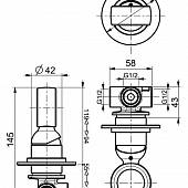 Смеситель для душа, золото, Webert Opera OA880101010