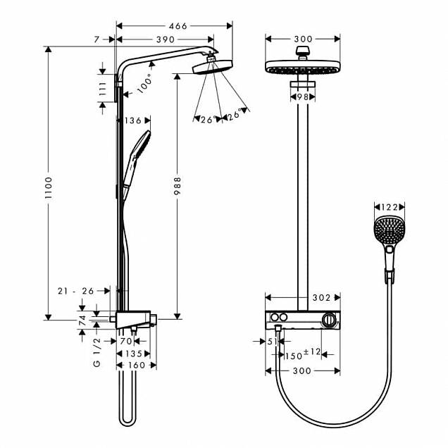 Фотография товара Hansgrohe Raindance Select 27283000