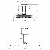 Верхний душ, белый/хром, Hansgrohe PuraVida 27383000