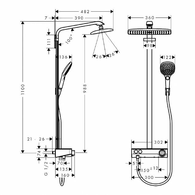 Фотография товара Hansgrohe Raindance Select 27287400