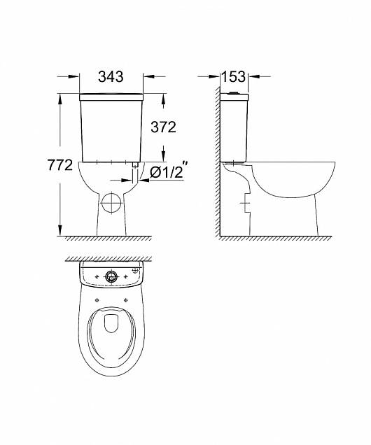 Фотография товара Grohe Bau Ceramic 39436000Gr