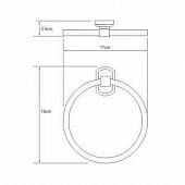 Полотенцедержатель 17 см WasserKraft Oder K-3060