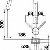 Смеситель для кухни, антрацит, Blanco Mida-S 521455