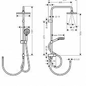 Душевая система, черный матовый, Hansgrohe Vernis Shape 26282670