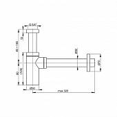 Сифон для раковины Wela бронза A186OB