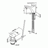 Смеситель для раковины (д.к) Am.Pm Sense 5 F7582132