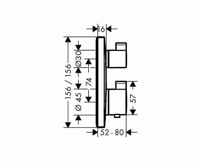 Фотография товара Hansgrohe Ecostat Square 15714140