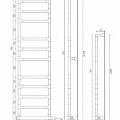 Полотенцесушитель электрический, хром, Margaroli Sereno 5843711CRNB