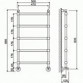 Полотенцесушитель водяной, бронза, Margaroli Sole 4423705OB