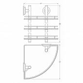 Полочка тройная 28 см FBS Standard STA 073