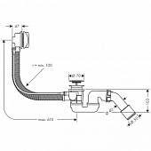 Слив перелив для ванны Hansgrohe Flexaplus 58143000