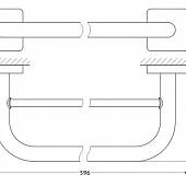 Штанга для полотенца двойная 60 см Ellux Avantgarde AVA 027