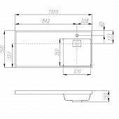 Раковина 105 см Акватон Лондри 1A72223KLH010