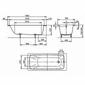 Ванна стальная 150x70 easy-clean Kaldewei Cayono 747 274700013001