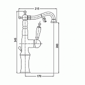 Смеситель для раковины (д.к) Migliore Oxford ML.OXF-6317.BR