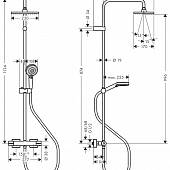 Душевая система c термостатом Hansgrohe Vernis Shape 26286000