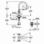 Смеситель для раковины (д.к PO) Grohe Atrio 21019003