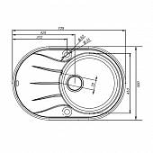 Мойка гранитная 770x500 мм, песок, Iddis Kitchen G K13P771i87