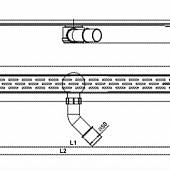 Душевой канал 685 мм АСO Showerdrain B из нерж.стали (канал + решетка "Линия" + сифон) 90107870