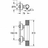 Термостат для душа Grohe Grohtherm 1000 Performance 34776000